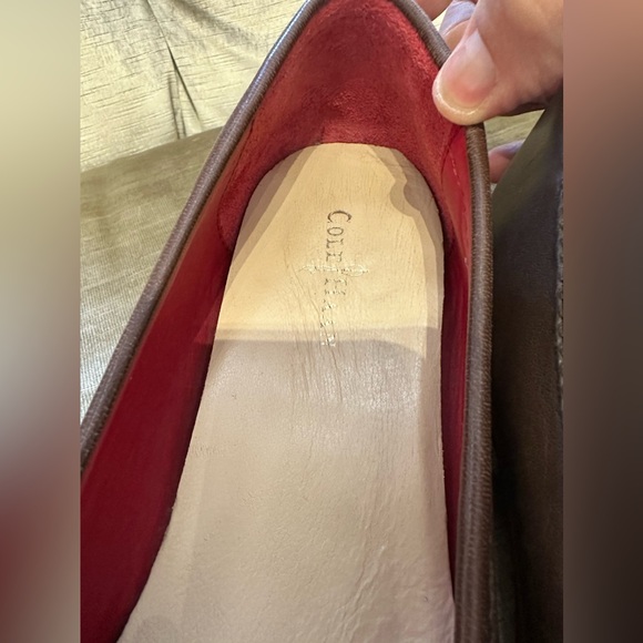 Cole Haan women’s penny loafers preppy brown leather red stitch sz 10 Nike sole - Picture 9 of 14